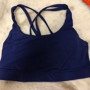 Lululemon Size 4 Navy Blue Energy Bra